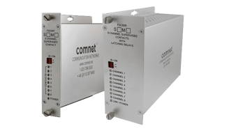 A pair of ComNet digital data modules for 8-channel supervised contact closure