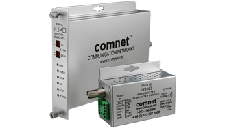 A pair of ComNet fiber optic devices for video and data transmission