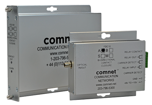  Contact Closure, 1-Channel Duplex, Mini, multimode, 1 fiber 